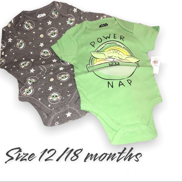 BABY BODYSUITS STAR WARS THE MANDALORIAN Size 12/18 months NWT! DISNEY - Picture 16 of 17
